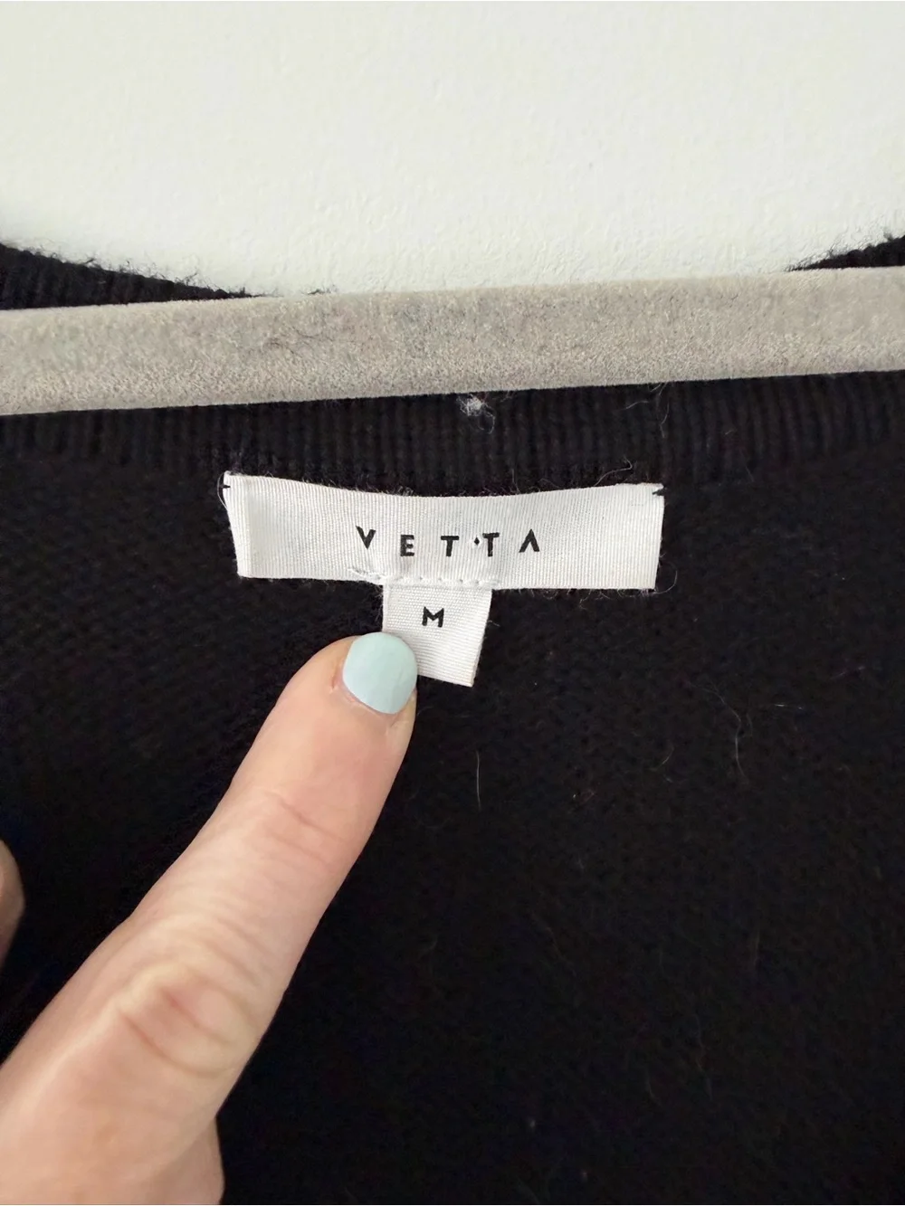 VETTA Black Oversized Button Down 2 Way Casual Knit Casual Cardigan Sweater M
